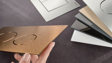 Designvielfalt der Geberit Betätigungsplatten