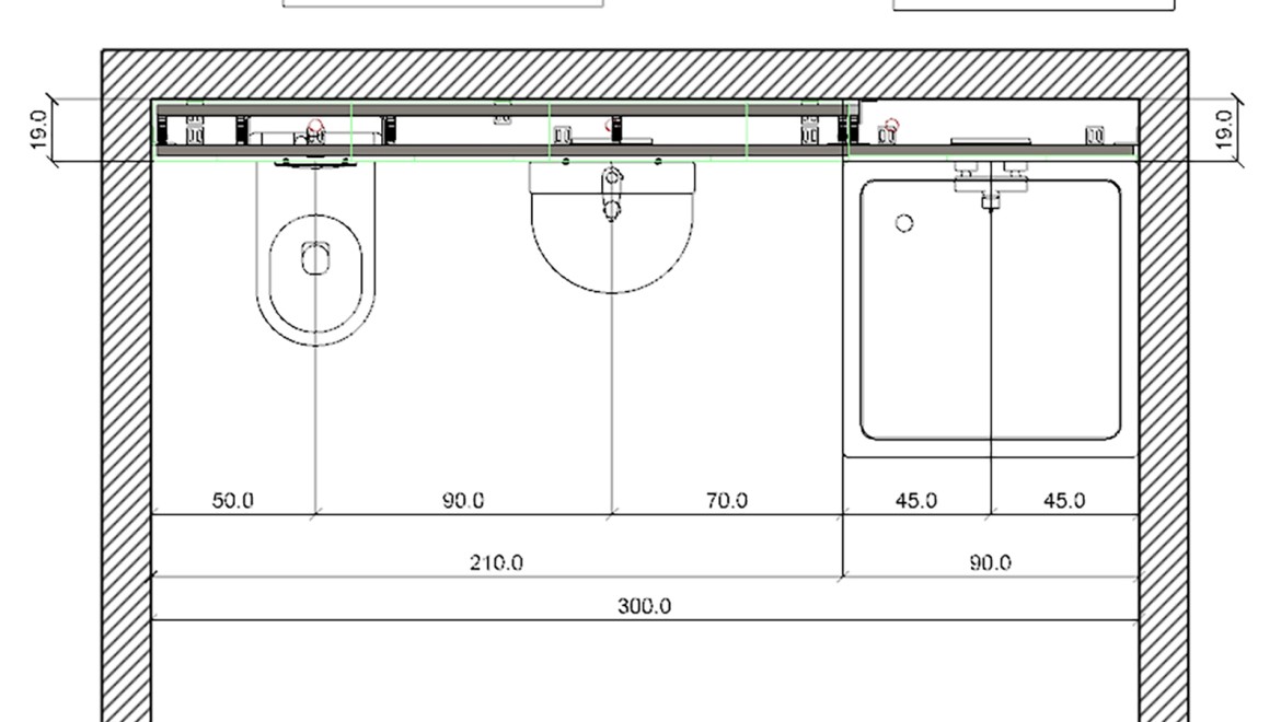 Piano di modello Geberit Duofix und GIS Piano di modello Geberit Duofix und GIS