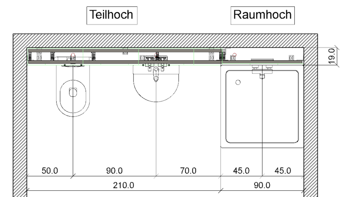 Musterplan Berechnungsanfrage Geberit Duofix und GIS