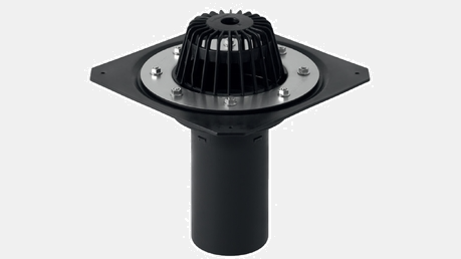 Dachwassereinlauf mit Befestigungsflansch Dachwassereinlauf mit Befestigungsflansch