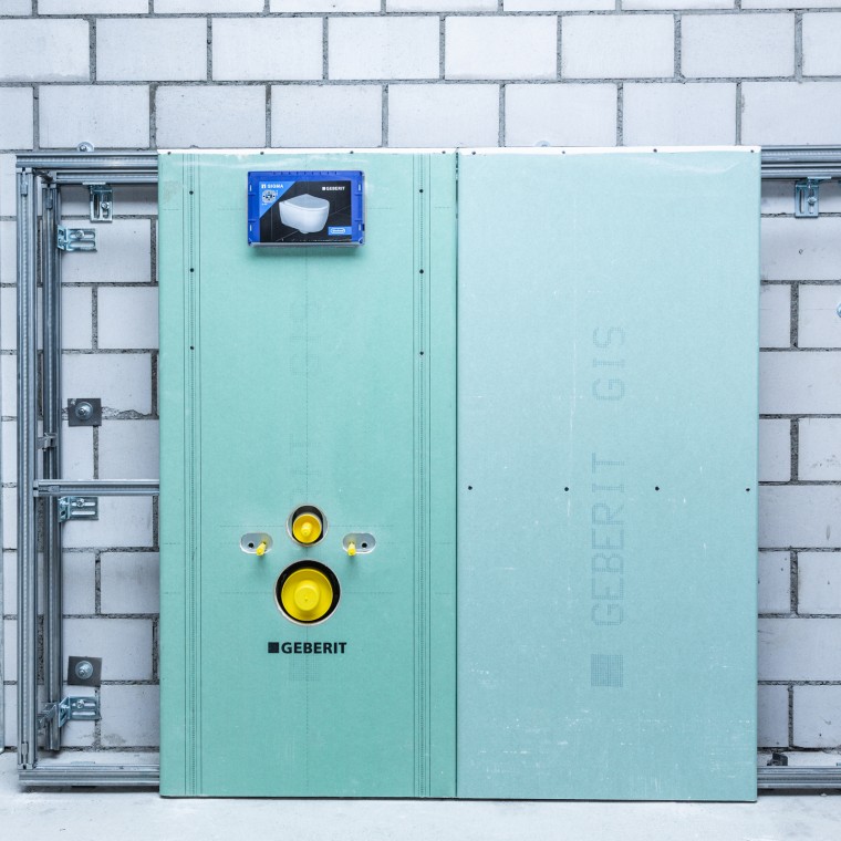 Beplankung des Geberit GIS Tragsystems Beplankung des Geberit GIS Tragsystems