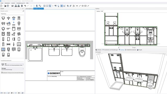 Piano in dettaglio in Geberit ProPlanner