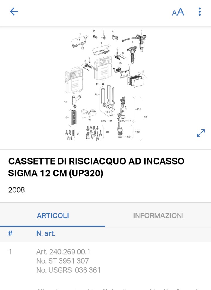 Screenshot dall’applicazione Geberit Pro