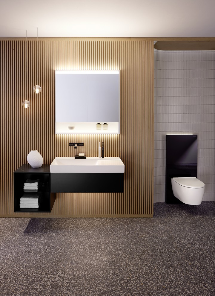 Attrezzature per il bagno Geberit ONE in nero opaco (© Geberit)