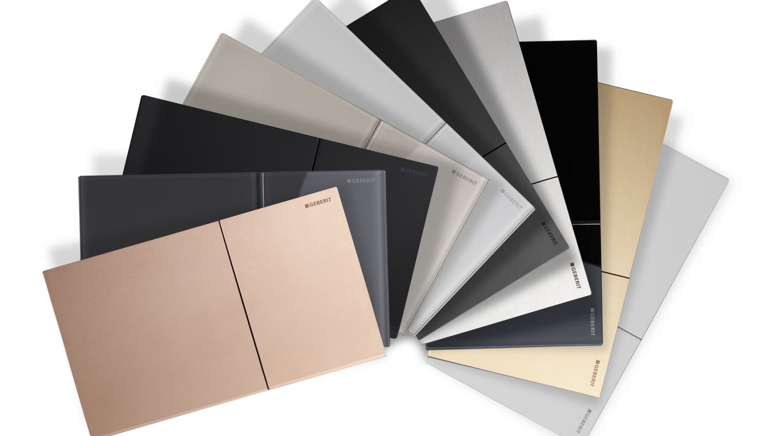Oberflächenvielfalt der Geberit Sigma70 Betätigungsplatte Oberflächenvielfalt der Geberit Sigma70 Betätigungsplatte