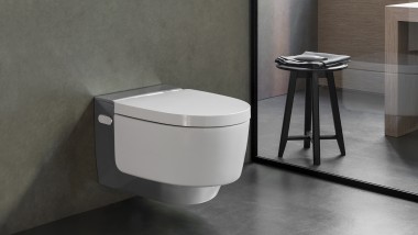 Grazie al suo design, AquaClean Mera si integra armoniosamente nel contesto del bagno