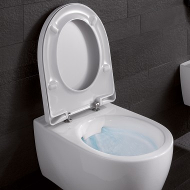 WC Geberit Renova sans rebord de rinçage ouvert