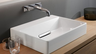 Lavabo da appoggio Geberit ONE con scarico CleanDrain