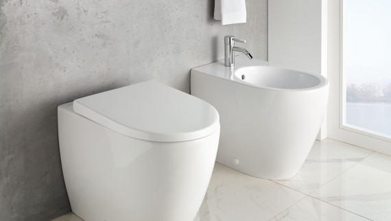 Combinaison Geberit iCon WC et bidet au sol