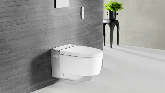 Geberit AquaClean Mera Comfort cromato con placca di comando Sigma70