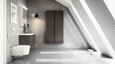 Geberit AquaClean Sela und Acanto Badmöbel