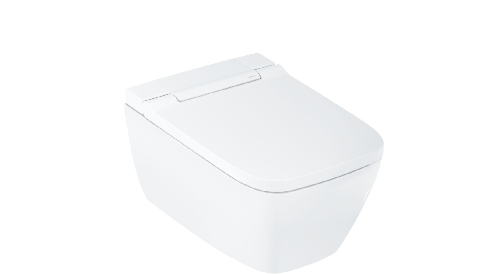 Geberit AquaClean Sela Eckig mit weiss-alpiner Design-Abdeckung