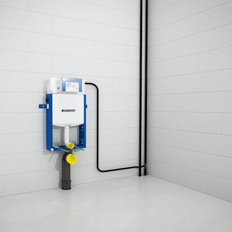 Verbindung Geberit Kombifix Element mit Zu- und Abläufen Verbindung Geberit Kombifix Element mit Zu- und Abläufen