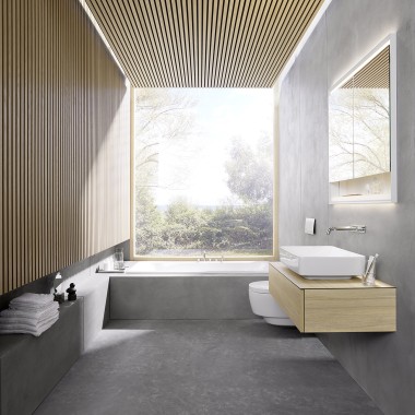 Il bagno vincitore del concorso 6x6 dello studio di architettura danese Bjerg Arkitektur (© Geberit)