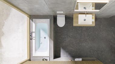 Bagno con planimetria di dimensioni ridotte