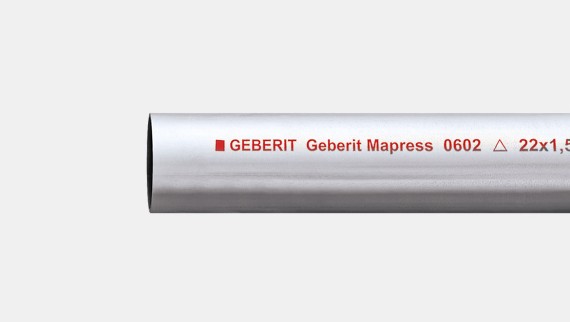 Tuyau Geberit Mapress acier carbone, extérieur galvanisé