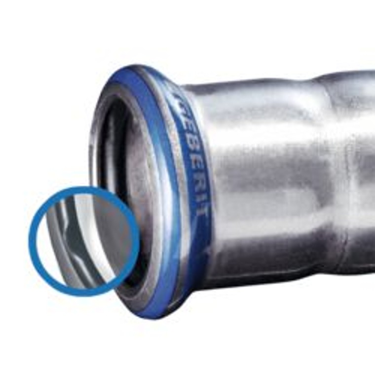 Geberit Mapress Edelstahl Fitting mit Dichtring aus Butylkautschuk (CIIR) Geberit Mapress Edelstahl Fitting mit Dichtring aus Butylkautschuk (CIIR)