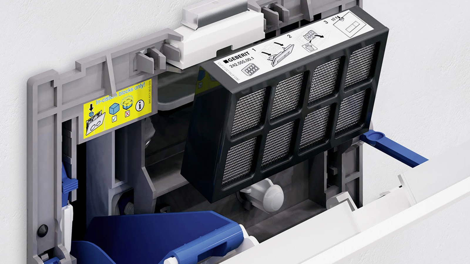 Geberit DuoFresh, modello prima del 2019 Geberit DuoFresh, modello prima del 2019