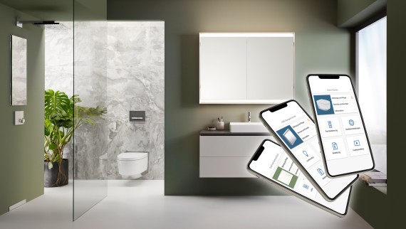 Geberit Home per un facile comando di diversi prodotti Geberit in bagno