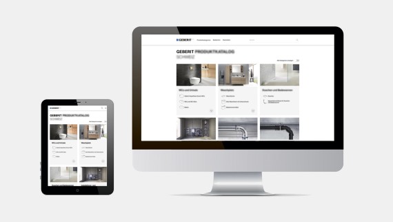 Geberit Produkt Katalog - Ansicht des Tools Geberit Produkt Katalog - Ansicht des Tools