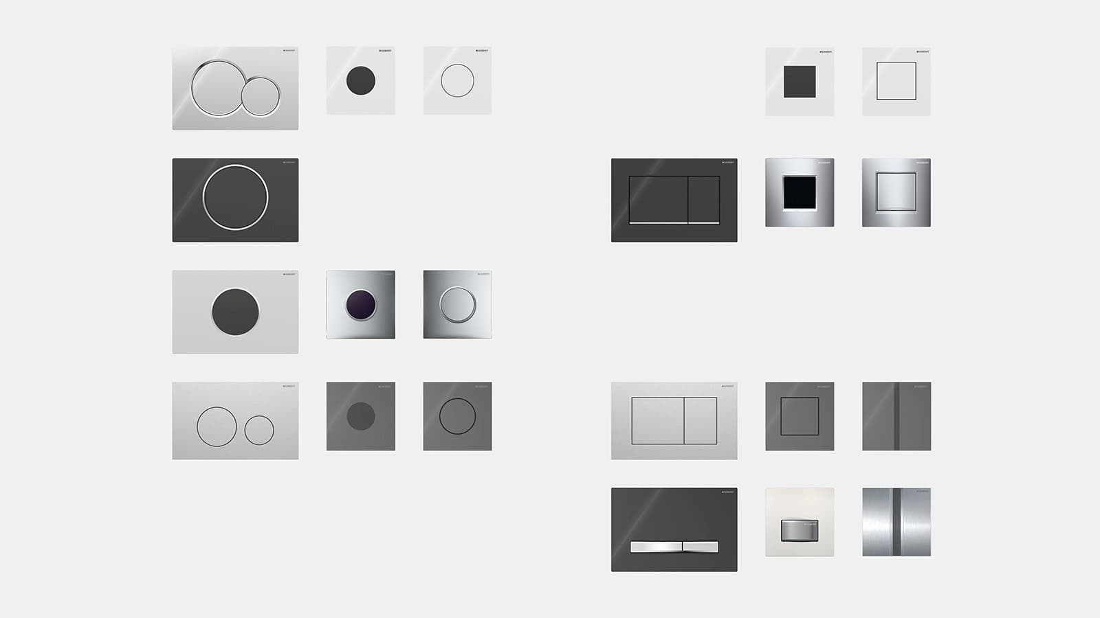 Geberit Betätigungsplatten und Abdeckplatten für Urinale Geberit Betätigungsplatten und Abdeckplatten für Urinale