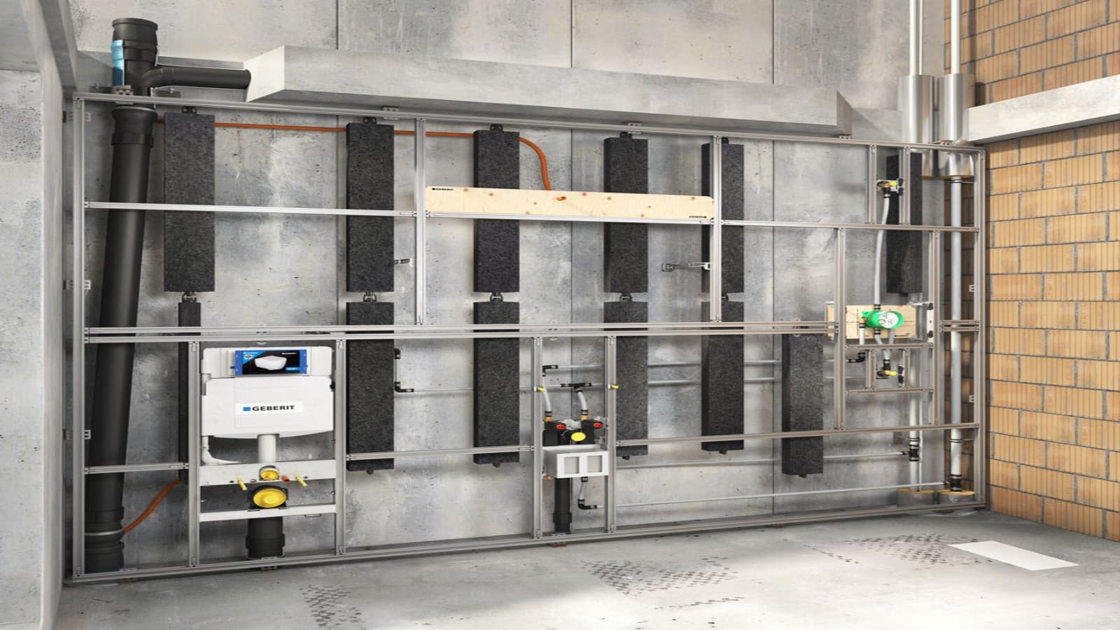 GIS, Vorfabrikation, Geberit GIS, Vorfabrikation, Geberit