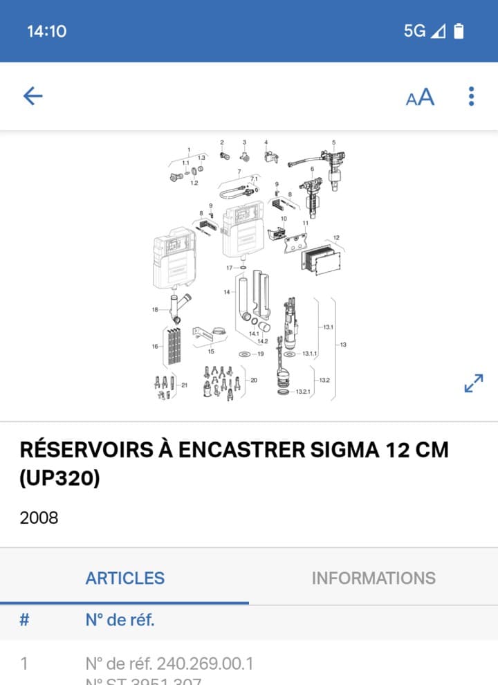 Capture d’écran de l’application Geberit Pro Capture d’écran de l’application Geberit Pro