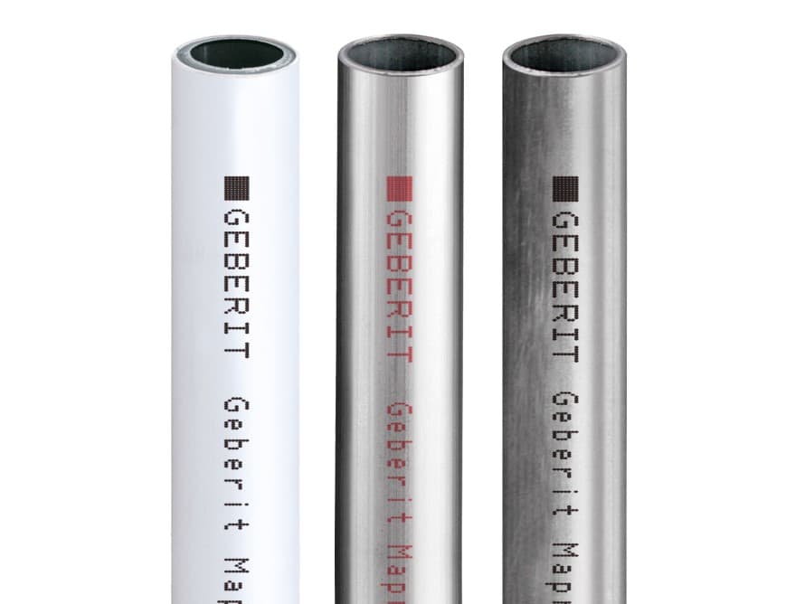 Différents tuyaux Geberit Mapress acier carbone